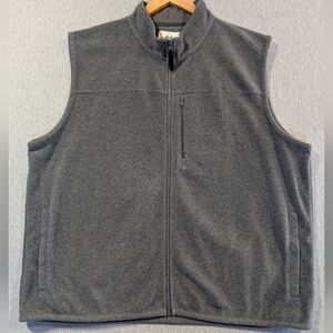 Wrangler Full Zip Fleece Vest Men's 2XL Gray
